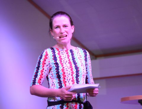 17. mai-festen 2018: Pastor Maria Morfjord talte.